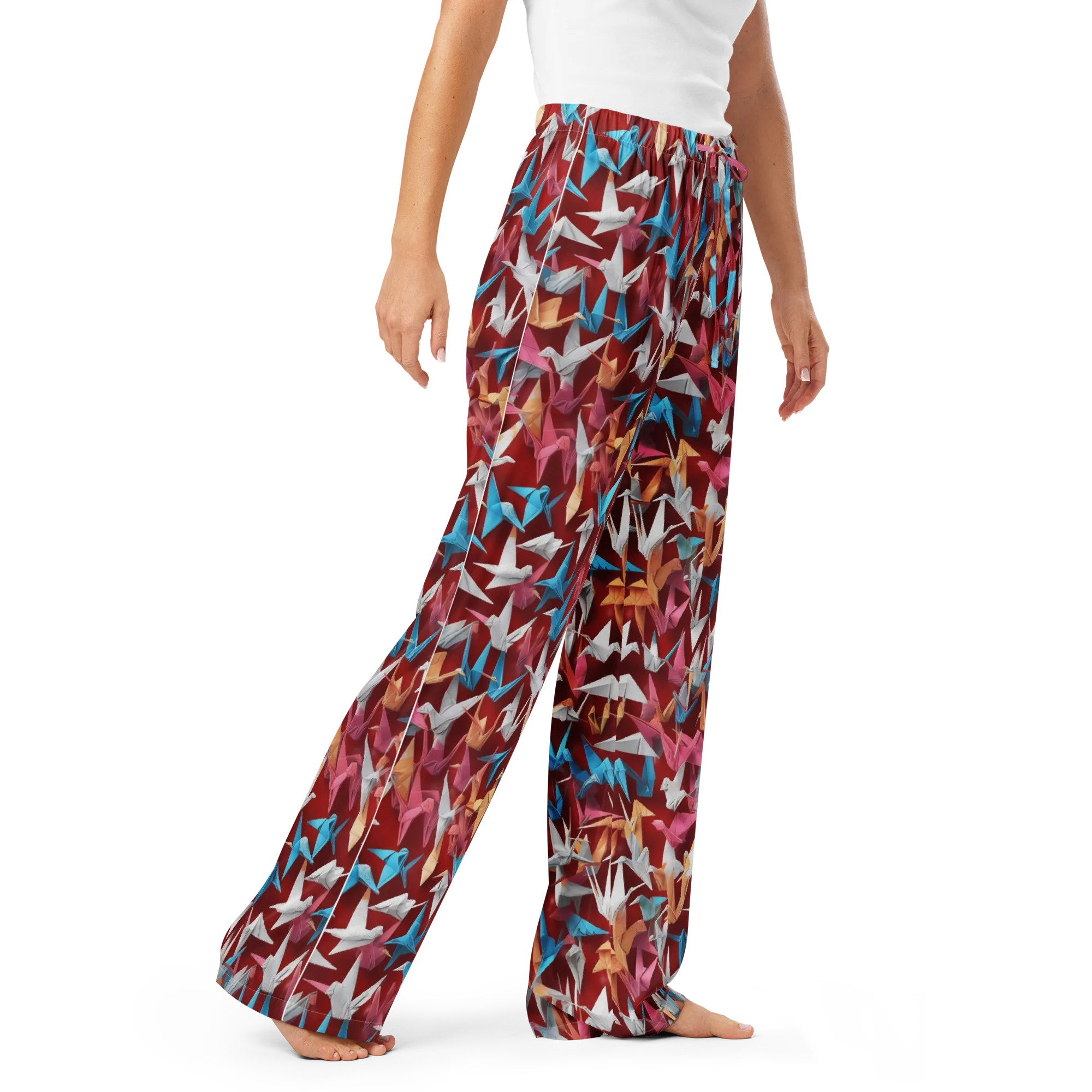 Crane Cascade on Women's Pajama Pants — Right Front