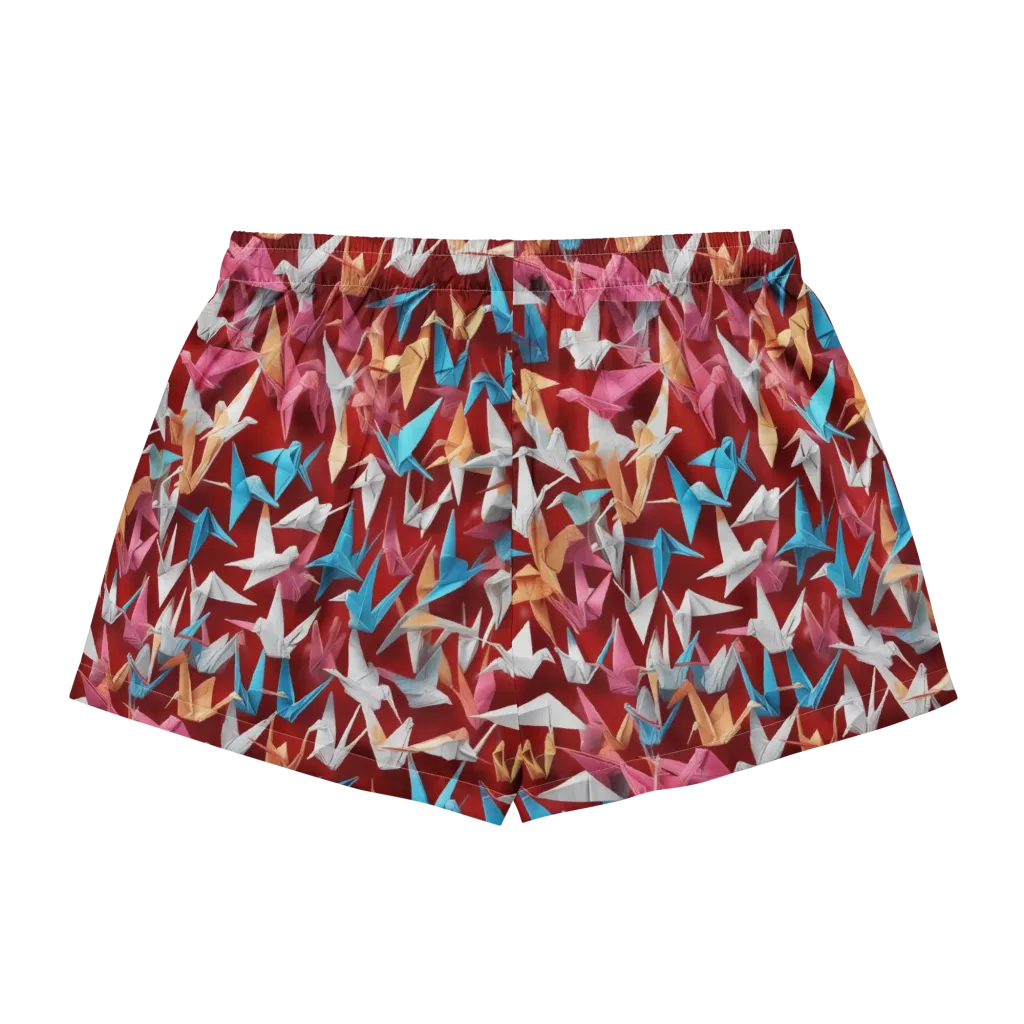 Crane Cascade on Women's Pajama Shorts — Back