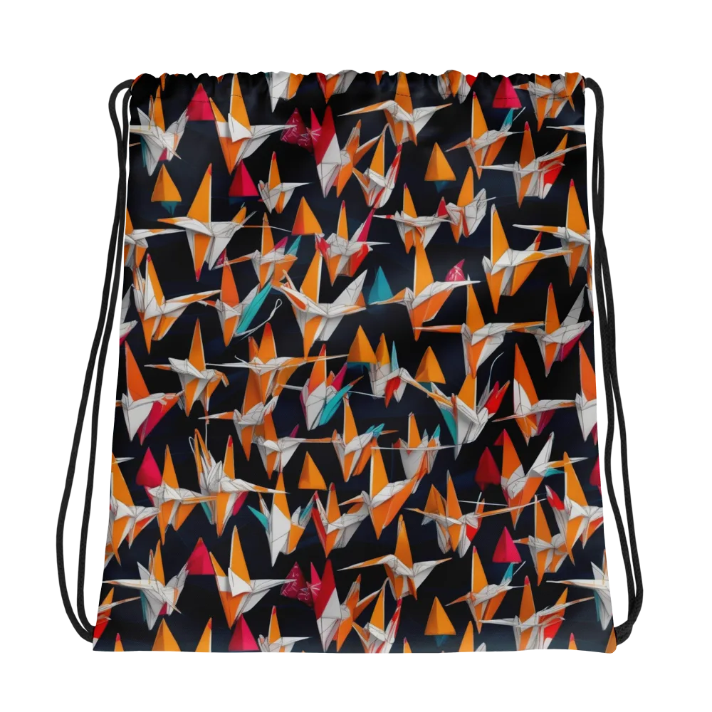 Origami Flight on Drawstring Bag — Photo