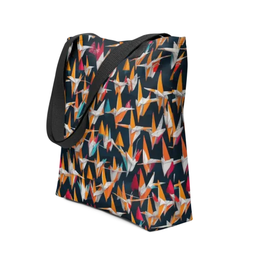 Origami Flight on a Tote Bag