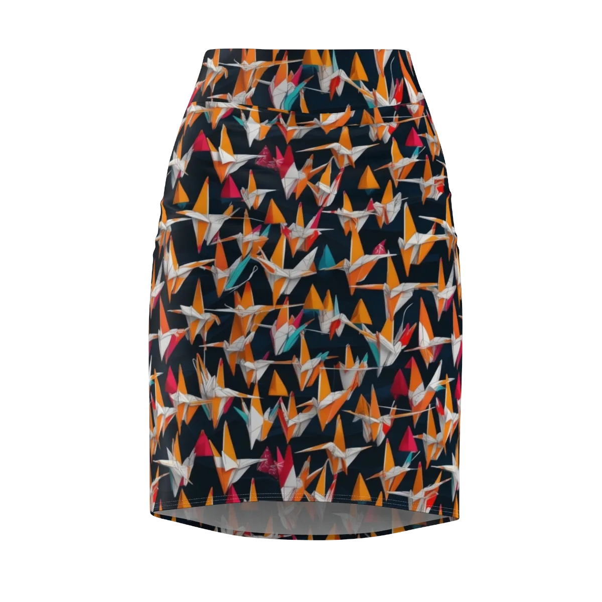 Origami Flight on Pencil Skirt — Front