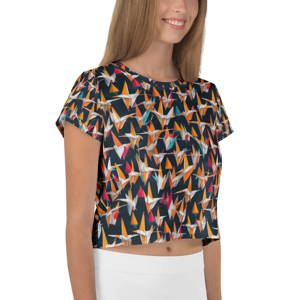 Origami Flight on Crop Tee — Right