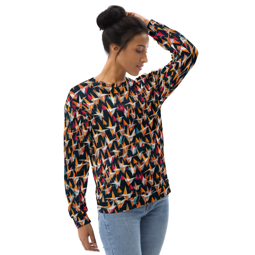 Origami Flight on Sweatshirt — Right Front