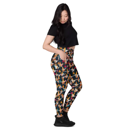 Origami Flight on a Leggings with Pockets