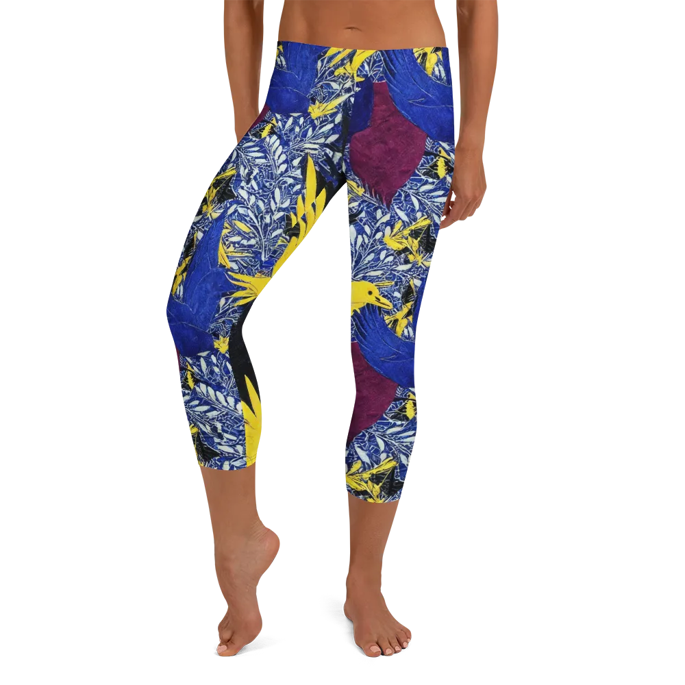 Golden Swift on Capri Leggings — Front