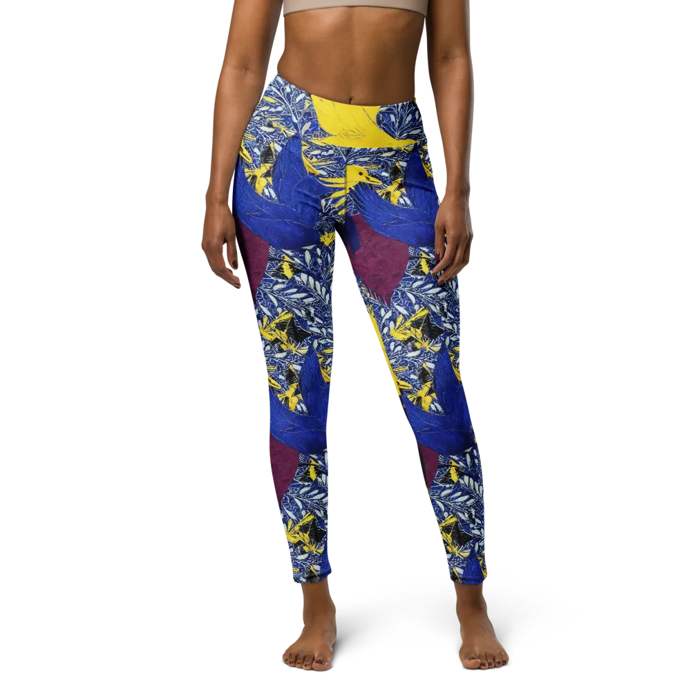Golden Swift on Yoga Leggings — Front