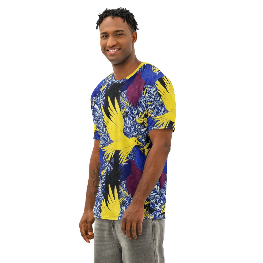 Golden Swift on Men's Cotton Crew Neck T-Shirt — Left Front