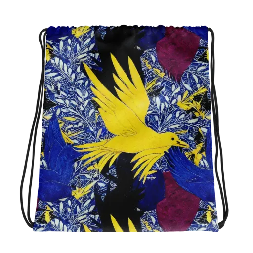 Golden Swift on a Drawstring Bag