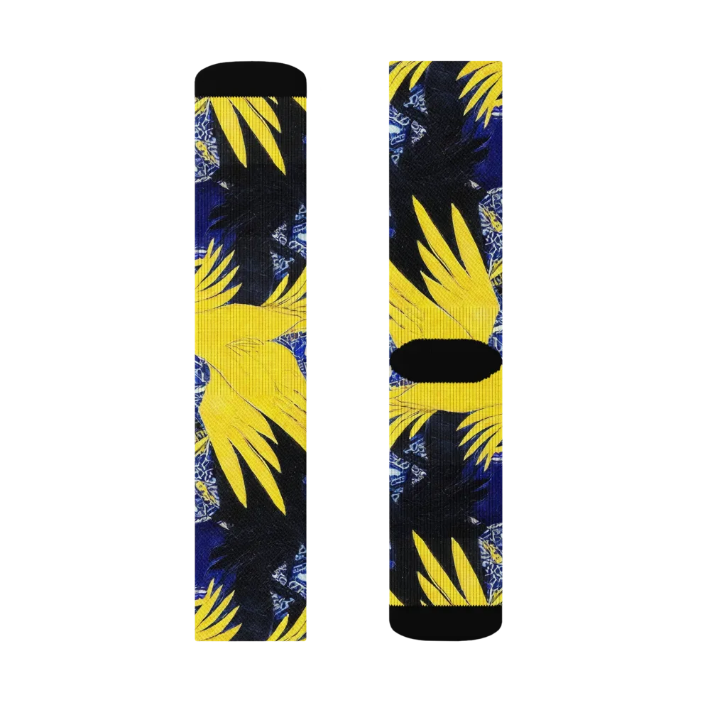 Golden Swift on Socks — Left Sock