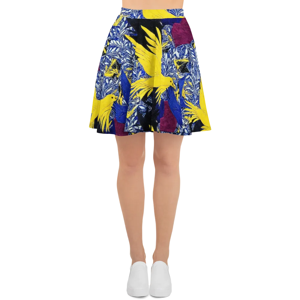 Golden Swift on Skater Skirt — Front