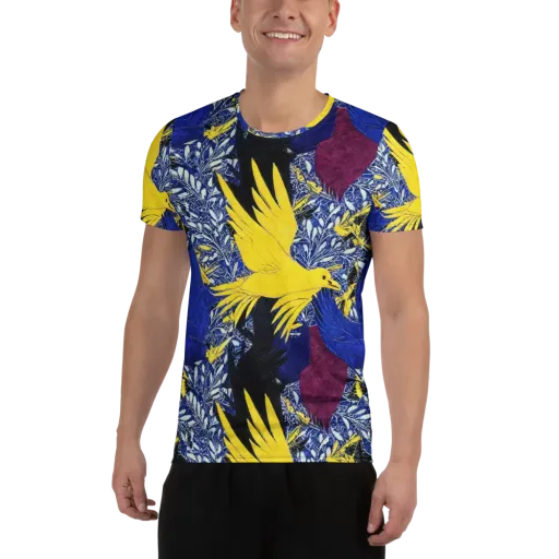 Golden Swift on a Men's Athletic T-Shirt