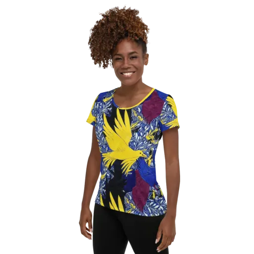 Golden Swift on a Women's Athletic T-Shirt