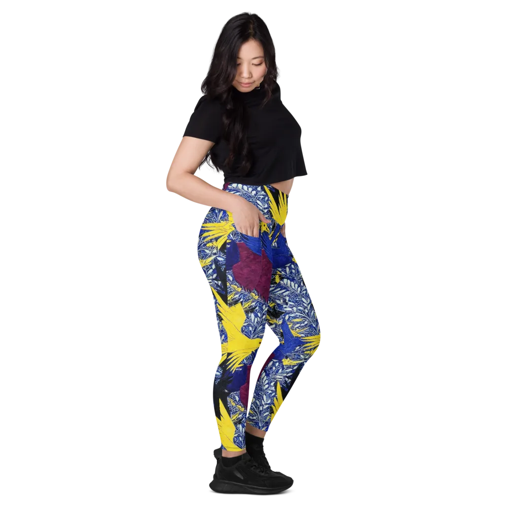 Golden Swift on Leggings with Pockets — Right
