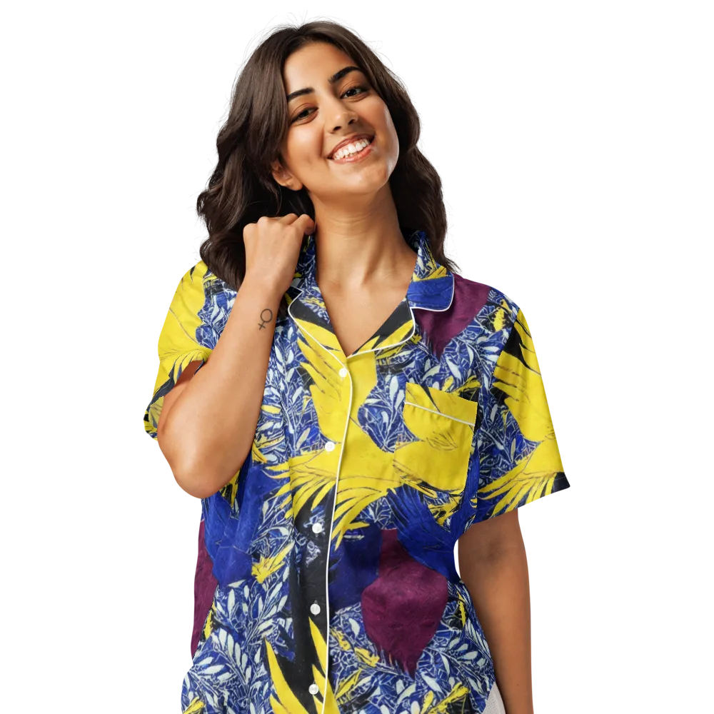 Golden Swift on Women's Short Sleeve Pajama Top — Front