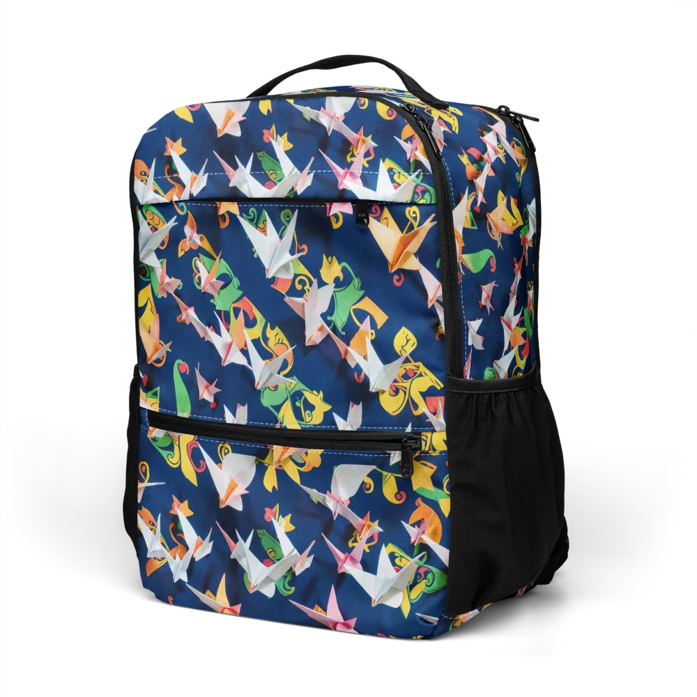 Origami Nocturne on Utility Backpack — Left Front