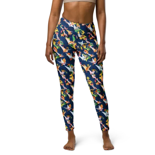Origami Nocturne on a Yoga Leggings