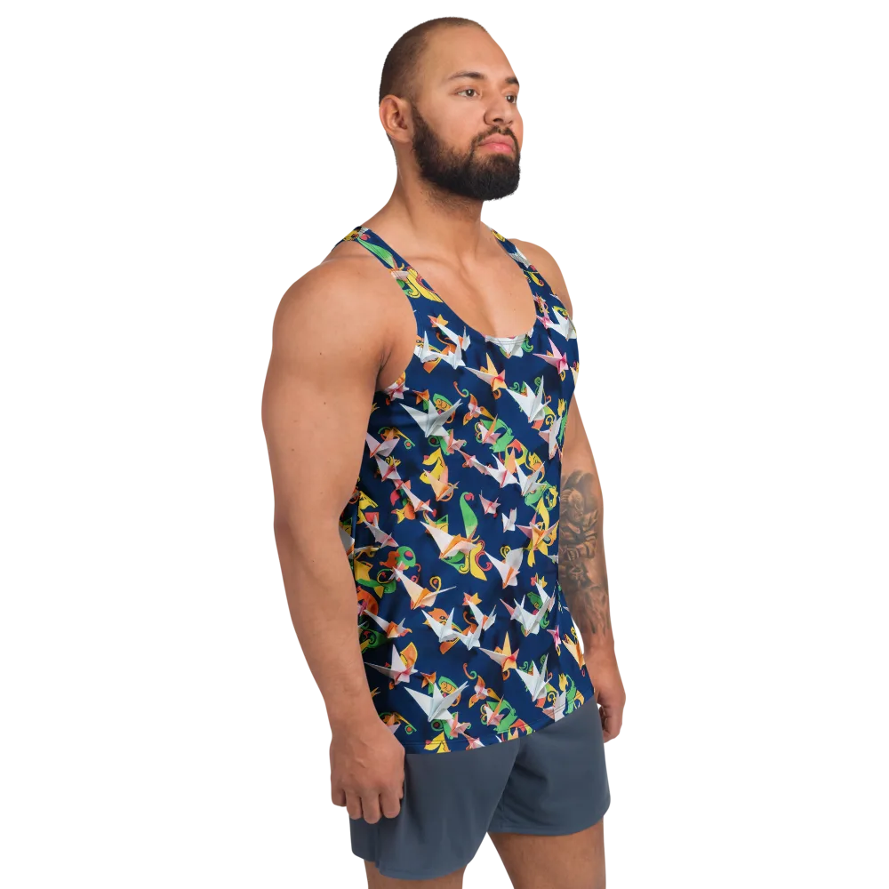 Origami Nocturne on Men's Tank Top — Right Front