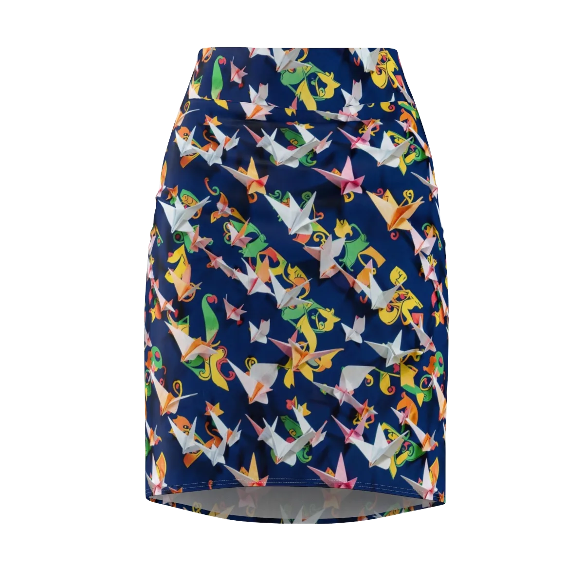 Origami Nocturne on Pencil Skirt — Front