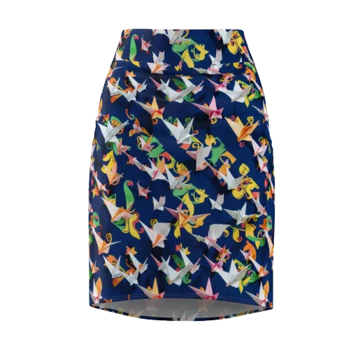 Origami Nocturne on a Pencil Skirt