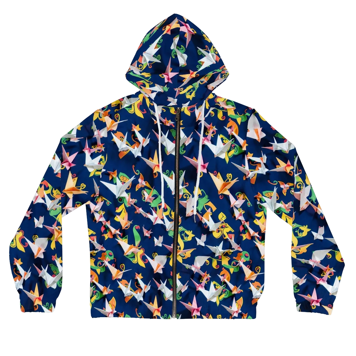 Origami Nocturne on Women's Full-Zip Hoodie — Front