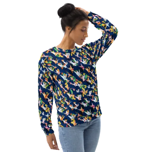 Origami Nocturne on a Sweatshirt