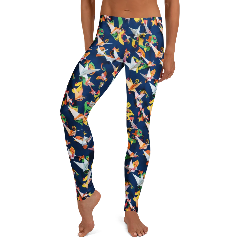 Origami Nocturne on Leggings — Front