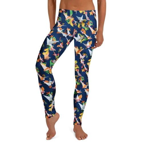 Origami Nocturne on a Leggings