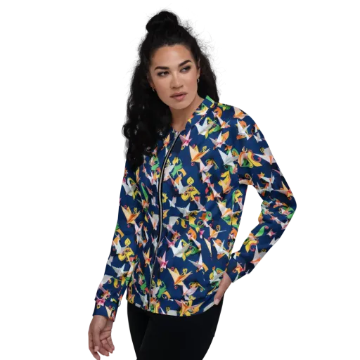 Origami Nocturne on a Bomber Jacket