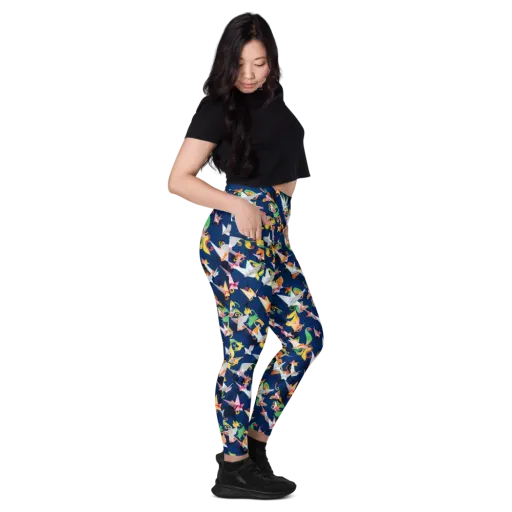 Origami Nocturne on a Leggings with Pockets
