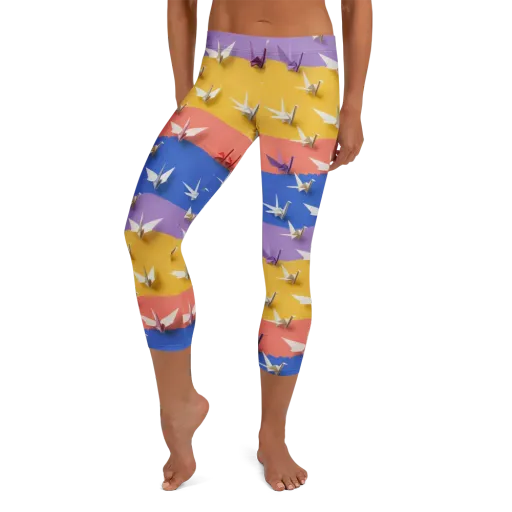 Origami Horizon on a Capri Leggings