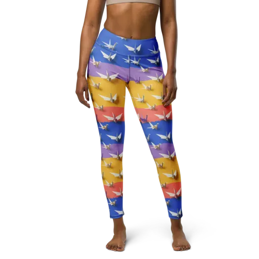 Origami Horizon on a Yoga Leggings