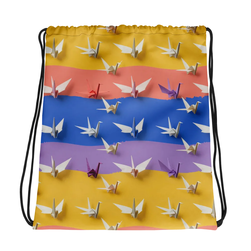 Origami Horizon on Drawstring Bag — Photo