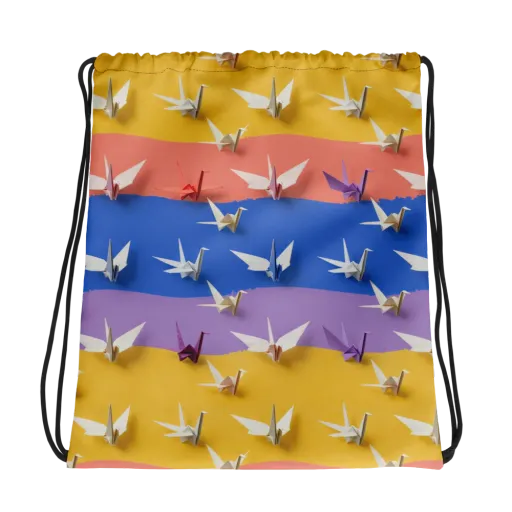 Origami Horizon on a Drawstring Bag