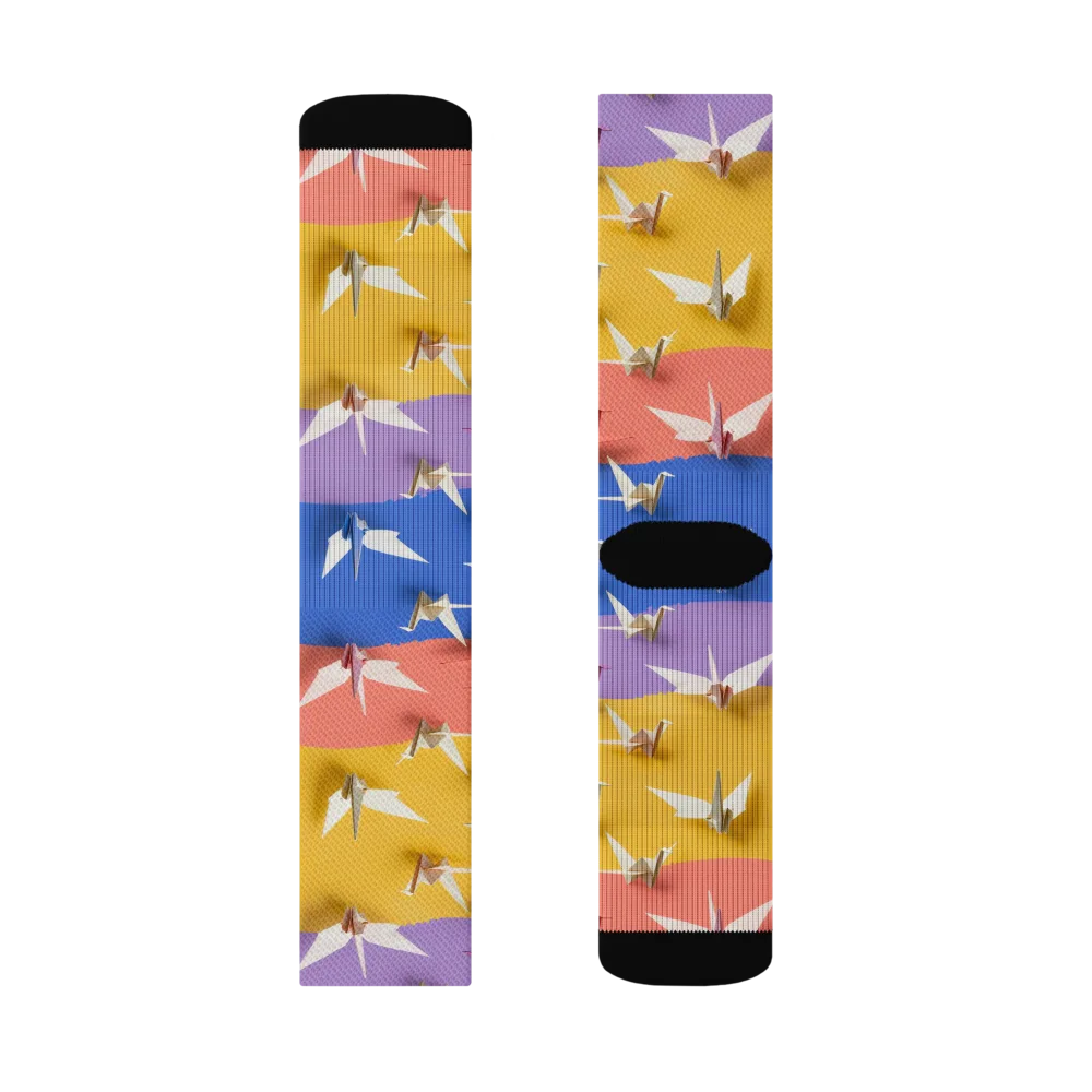 Origami Horizon on Socks — Left Sock
