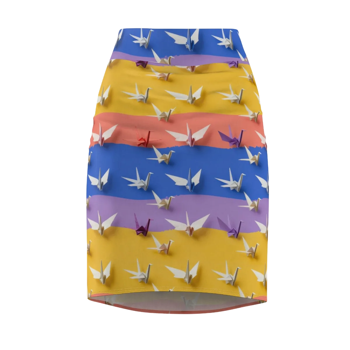 Origami Horizon on Pencil Skirt — Front