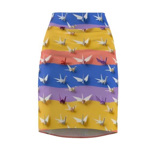 Origami Horizon on a Pencil Skirt