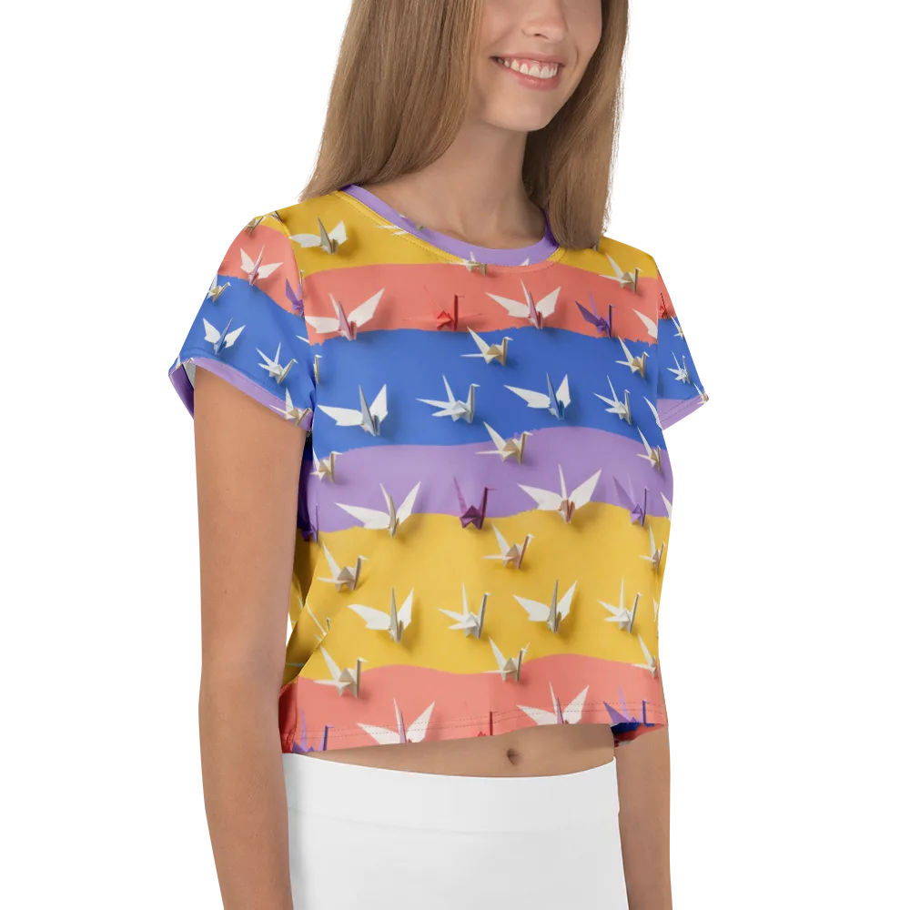 Origami Horizon on Crop Tee — Right