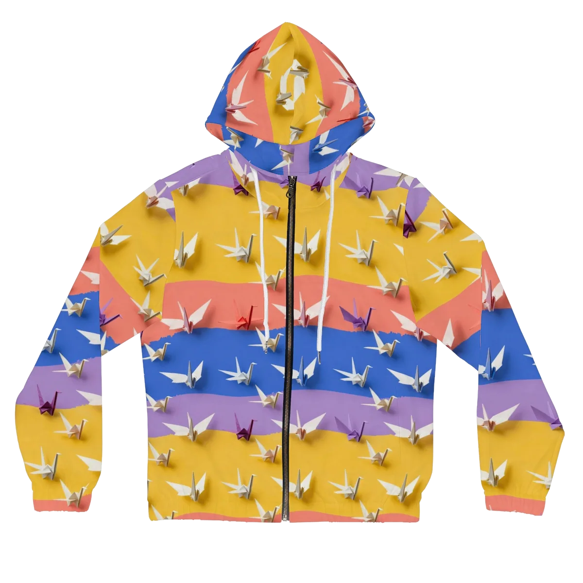 Origami Horizon on Women's Full-Zip Hoodie — Front