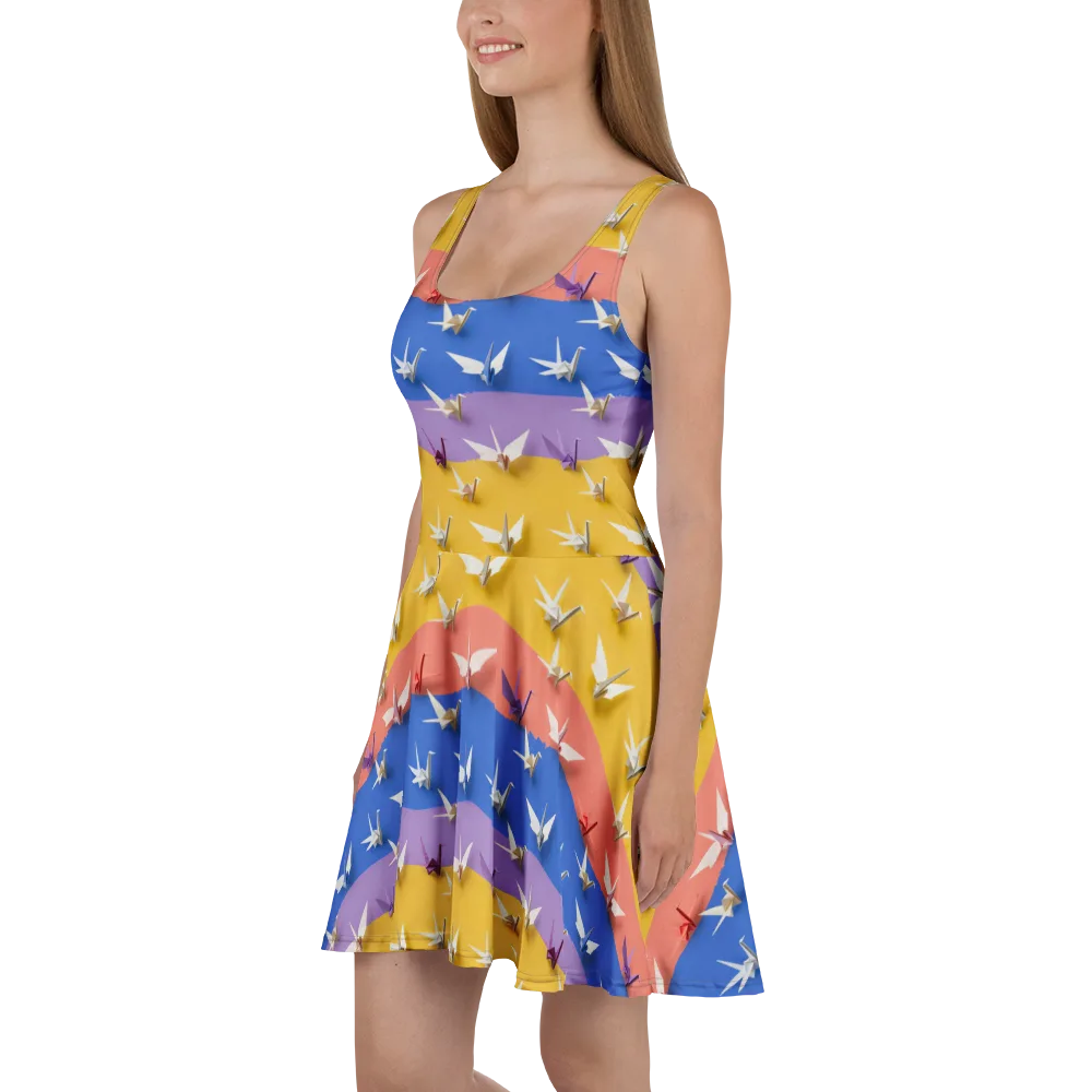 Origami Horizon on Skater Dress — Left