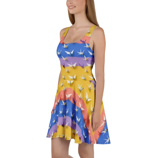 Origami Horizon on a Skater Dress