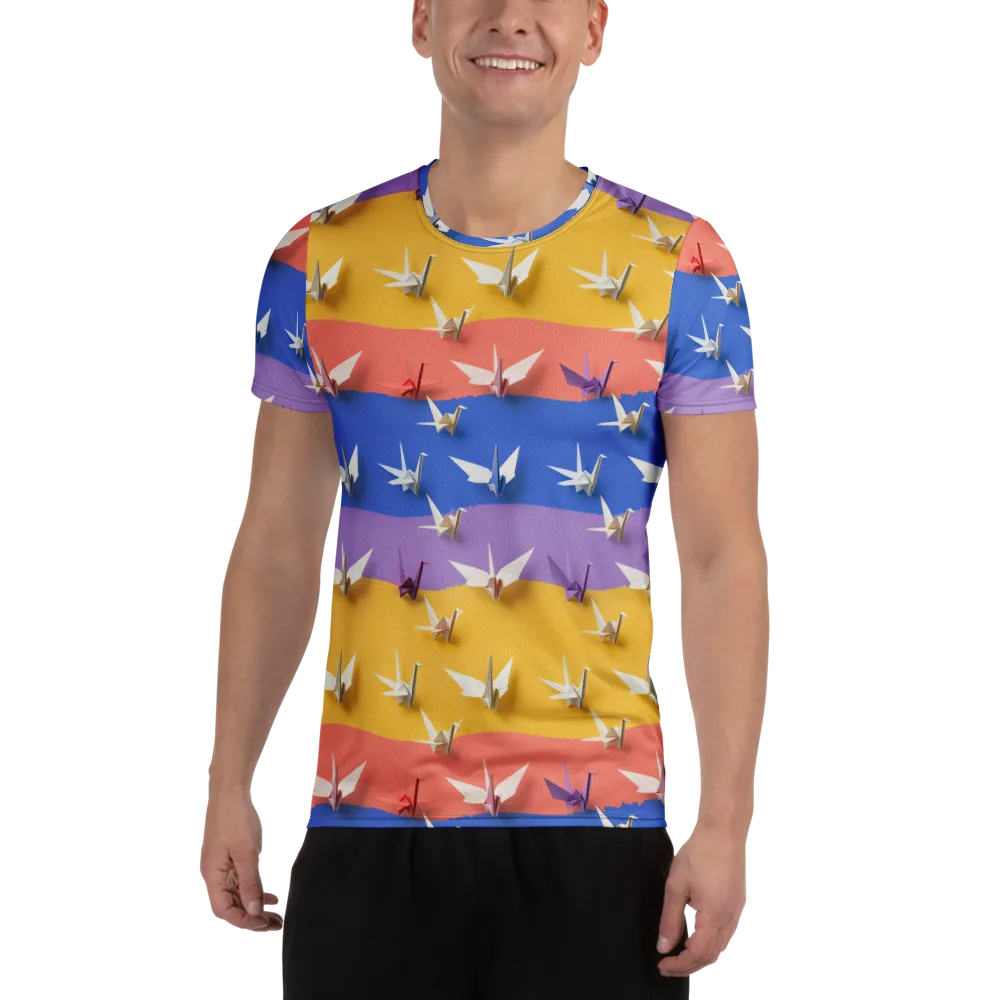 Origami Horizon on Men's Athletic T-Shirt — Front