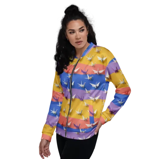 Origami Horizon on a Bomber Jacket