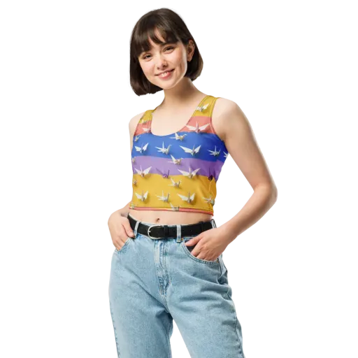 Origami Horizon on a Crop Top