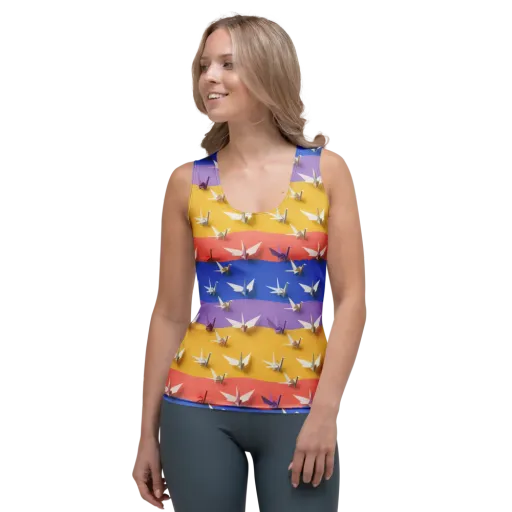 Origami Horizon on a Women's Tank Top