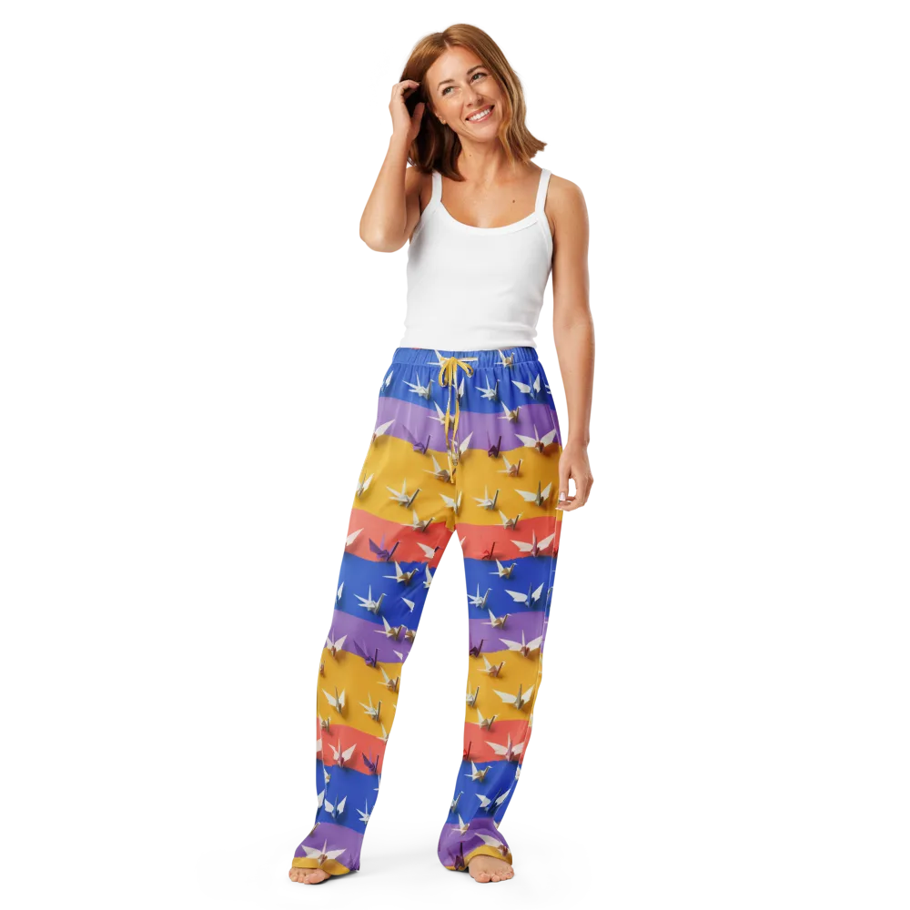 Origami Horizon on Women's Pajama Pants — Front