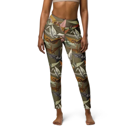 Paperwing Parade on a Yoga Leggings