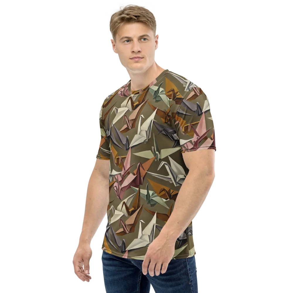 Paperwing Parade on Men's Crew Neck T-Shirt — Left