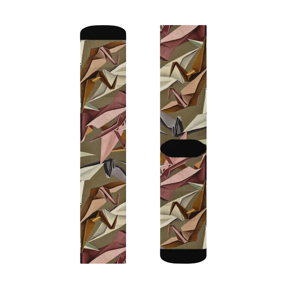 Paperwing Parade on Socks — Left Sock