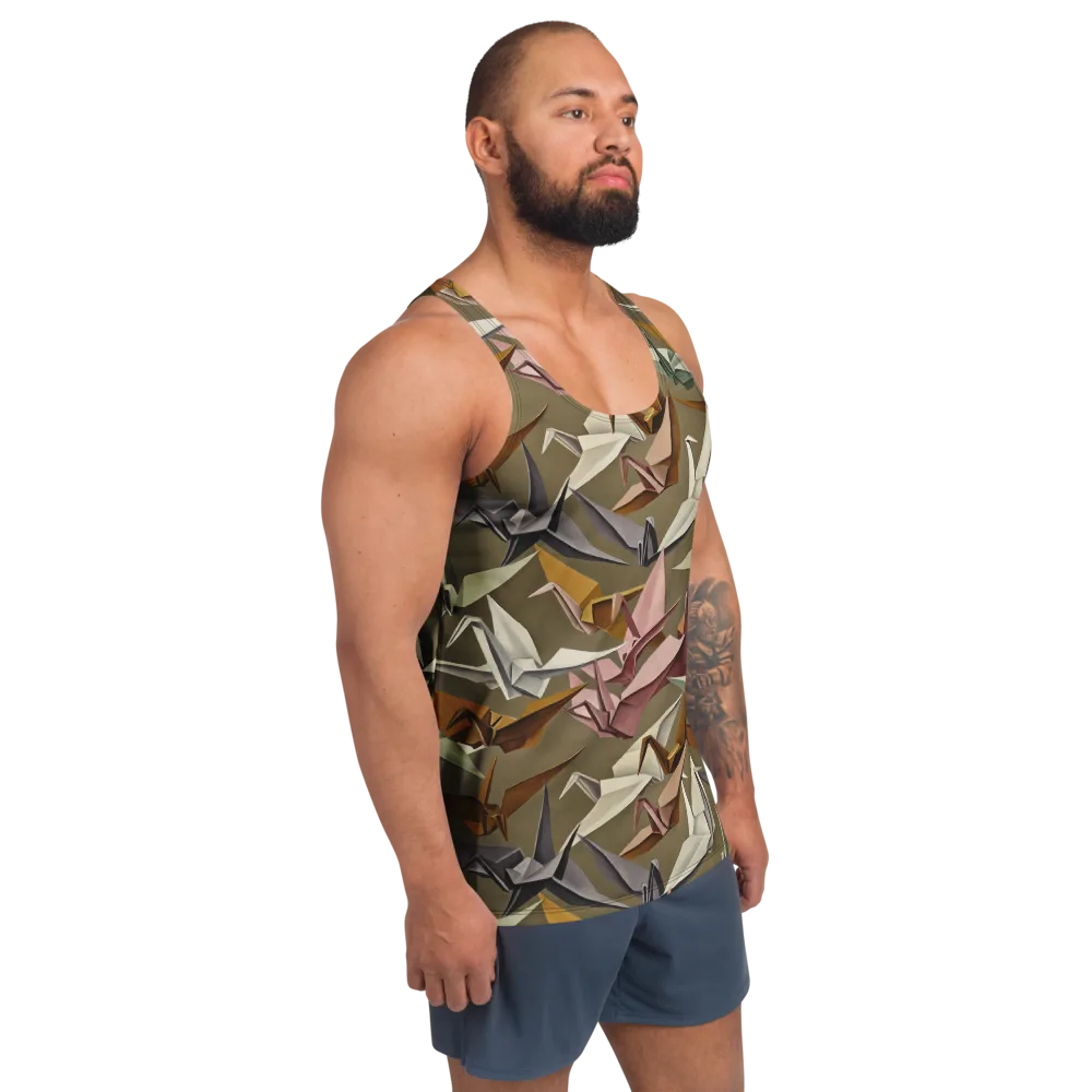 Paperwing Parade on Men's Tank Top — Right Front