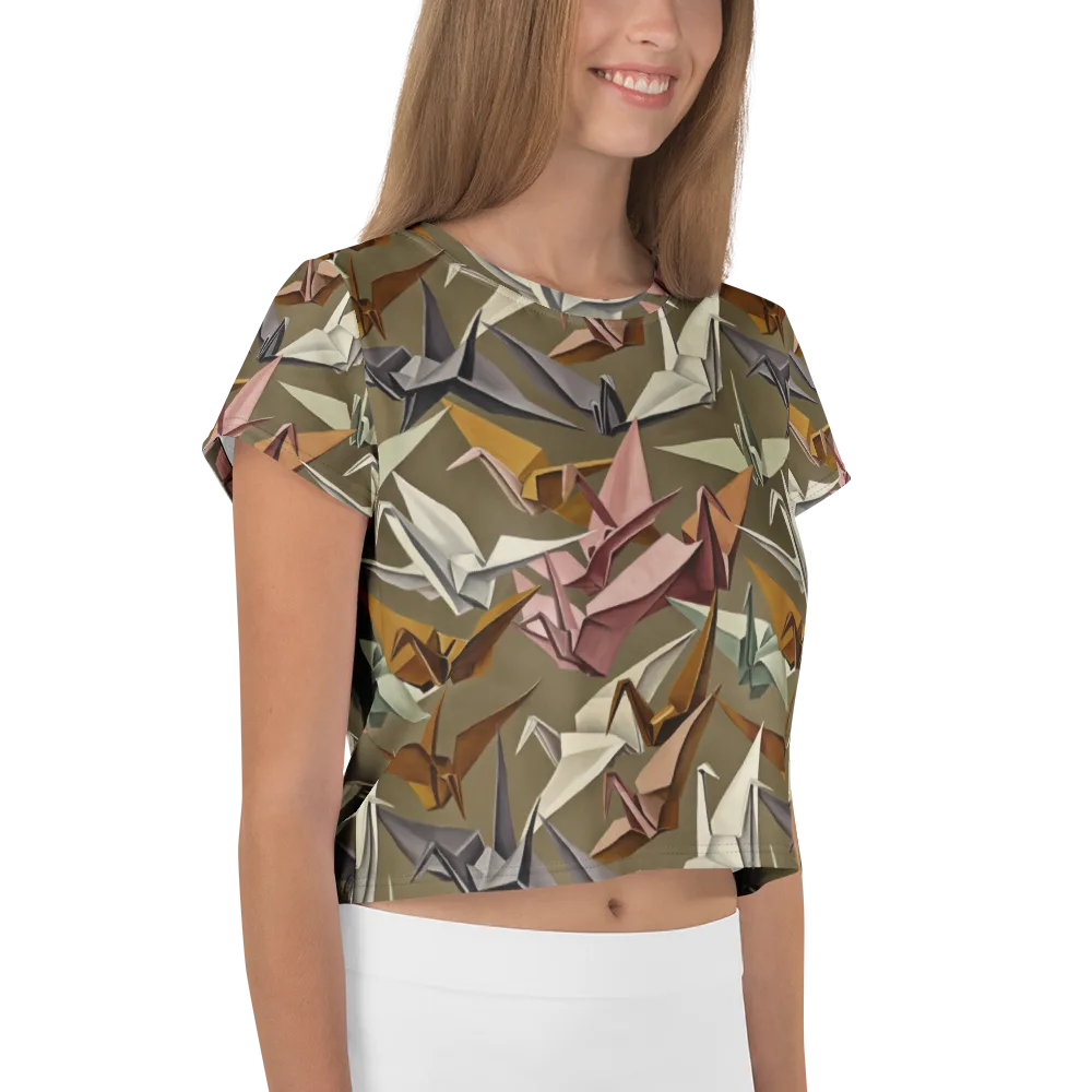 Paperwing Parade on Crop Tee — Right